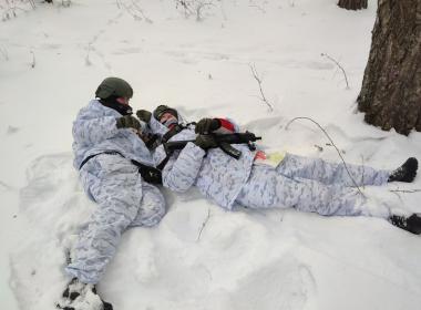 Курсанты Центра «ВОИН» обезвредили «диверсантов» в зимнем лесу